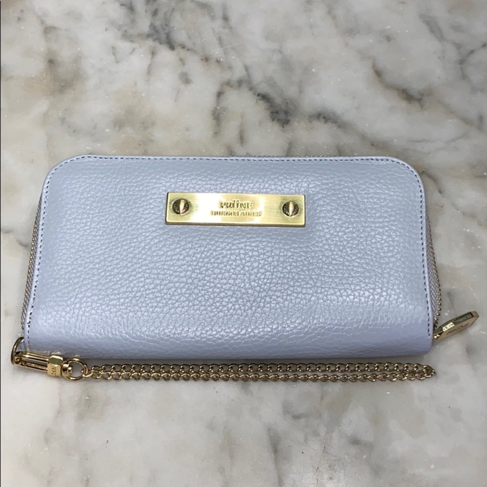 Prune Pebble Leather Zip Wallet BNWT